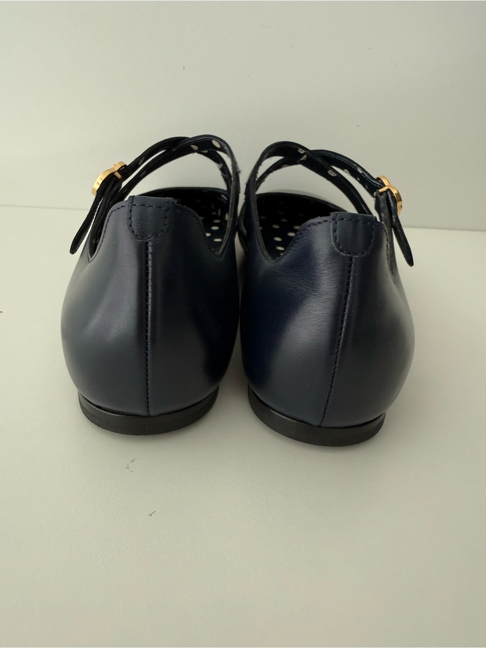 Bally Baunty Ballerina Navy Mary Jane Flats with Polka Dot Insole - Picture 3 of 9